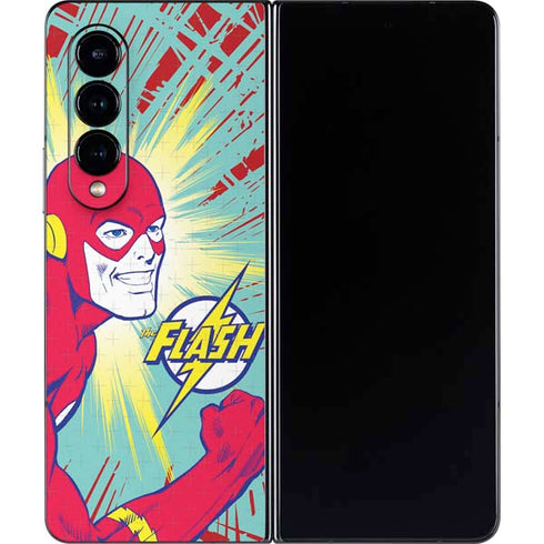 DC Comics The Flash Classic Art Smile Blast Galaxy Z Fold4 5G Skin